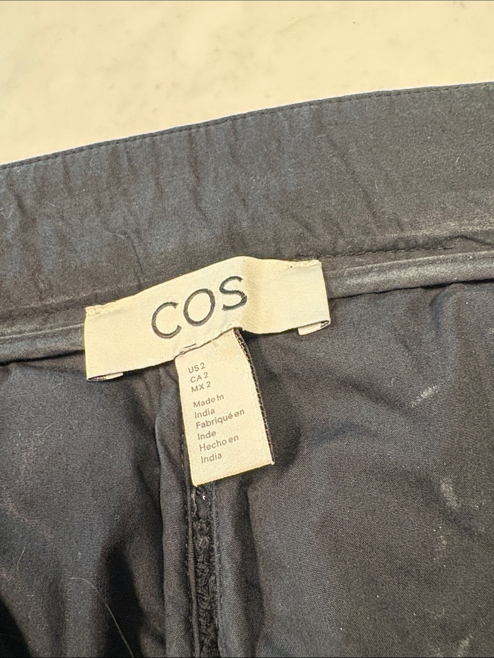 Cos black embroidered slacks.